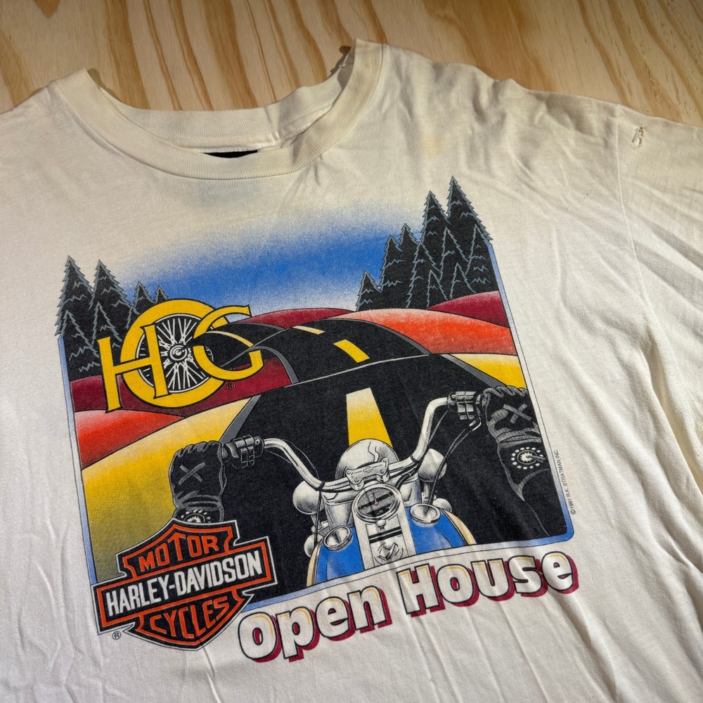 Harley-Davidson Men's Vintage York PA HOG Rally Open House Tee White Size XXL